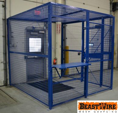 SpaceGuard's tweet photo. My, my, my, thatβs a blue-tiful BeastWire Mesh drivers access cage you have there. #Distrubution #SupplyChain #MaterialHandling #BeastWire #SpaceGuardProducts #WireMesh #Manufacturing #Warehouse #Warehousing #WeldedWire #WarehouseSafety #MadeINTheUSA https://t.co/gRT1KVe6bV
