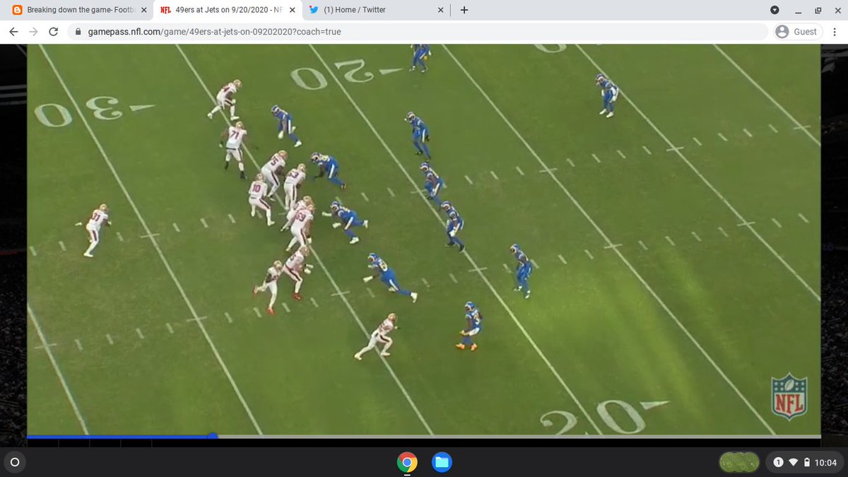coachkou's tweet photo. The 49ers do a great job finding ways to get Kittle the ball. Here they run a te screen off play action with Jet motion. See this and plenty of my other screens in the post below.
https://t.co/hV11nAY6CE

#rpooffense  #passoffense #spreadoffense #westcoastoffense #49ers #nfl https://t.co/4UHyUQunKL
