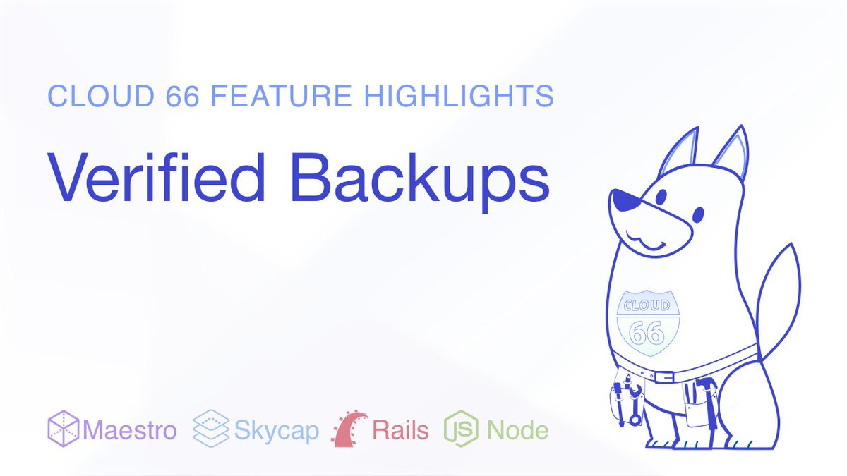 cloud66's tweet photo. 🛠 Feature Highlight: Verified Backups 

https://t.co/wqGgaF8Onn #VerifiedBackups https://t.co/i3YDGXNhUE