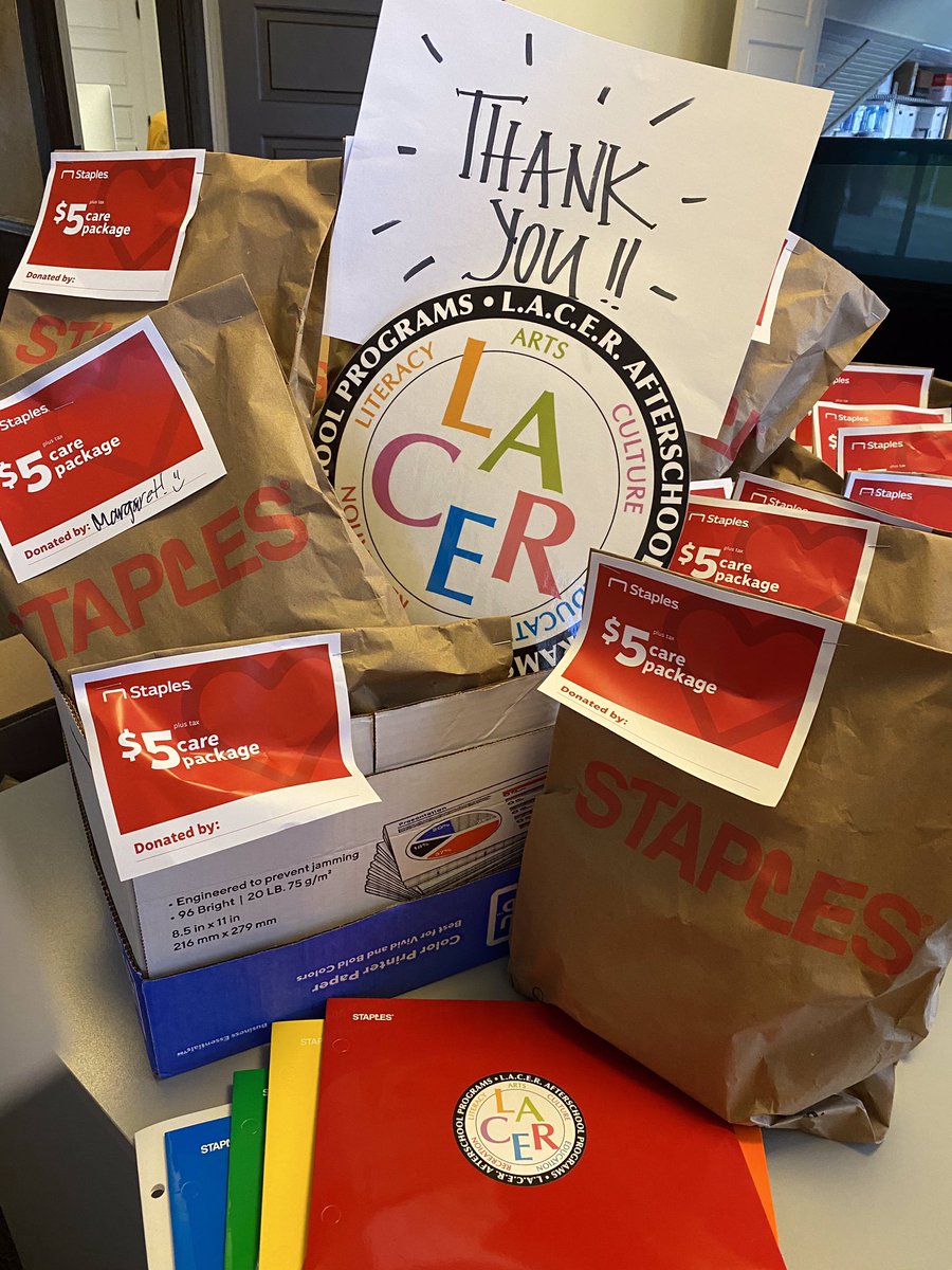Lacer Afterschool Thank You To Staplesconnect For Gifting Lacerafterschool With 50 Care Packages Making Sure Our Students Remain Safe Healthy Inkinddonations Lacerafterschoolprograms Staplesconnect T Co 7qffv5zrhp
