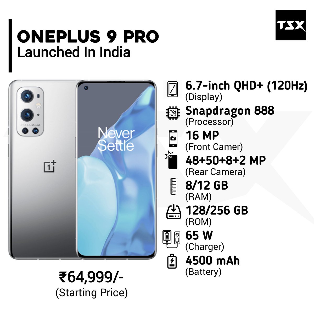 TECHSmartX's tweet photo. OnePlus 9 , OnePlus 9 Pro & OnePlus 9R Launched In India
Here Are The Spec's & Pricing
Follow us for Tech Updates @TECHSmartX
#oneplus8 #oneplus8pro #OnePlus8series
#OnePlus7Series #oneplus9 #OnePlus9Pro #OnePlusHype #OnePluswatch #TechSmartX #TechSmartXUpdates #TechSmartXTeam https://t.co/jy2h5Bi5RH