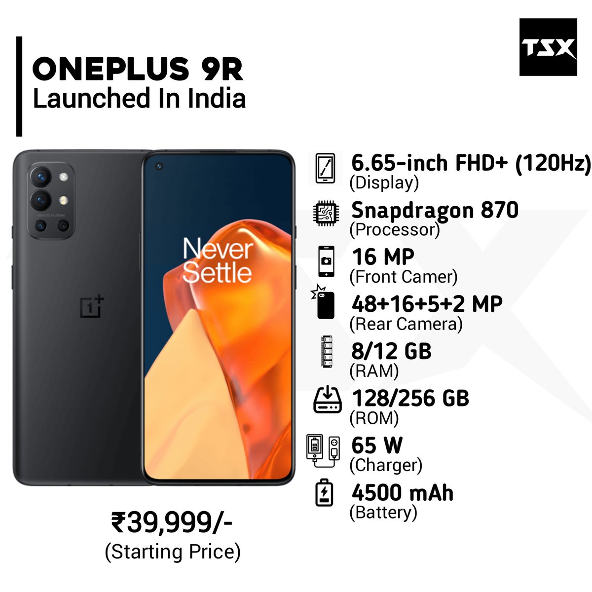 TECHSmartX's tweet photo. OnePlus 9 , OnePlus 9 Pro & OnePlus 9R Launched In India
Here Are The Spec's & Pricing
Follow us for Tech Updates @TECHSmartX
#oneplus8 #oneplus8pro #OnePlus8series
#OnePlus7Series #oneplus9 #OnePlus9Pro #OnePlusHype #OnePluswatch #TechSmartX #TechSmartXUpdates #TechSmartXTeam https://t.co/jy2h5Bi5RH