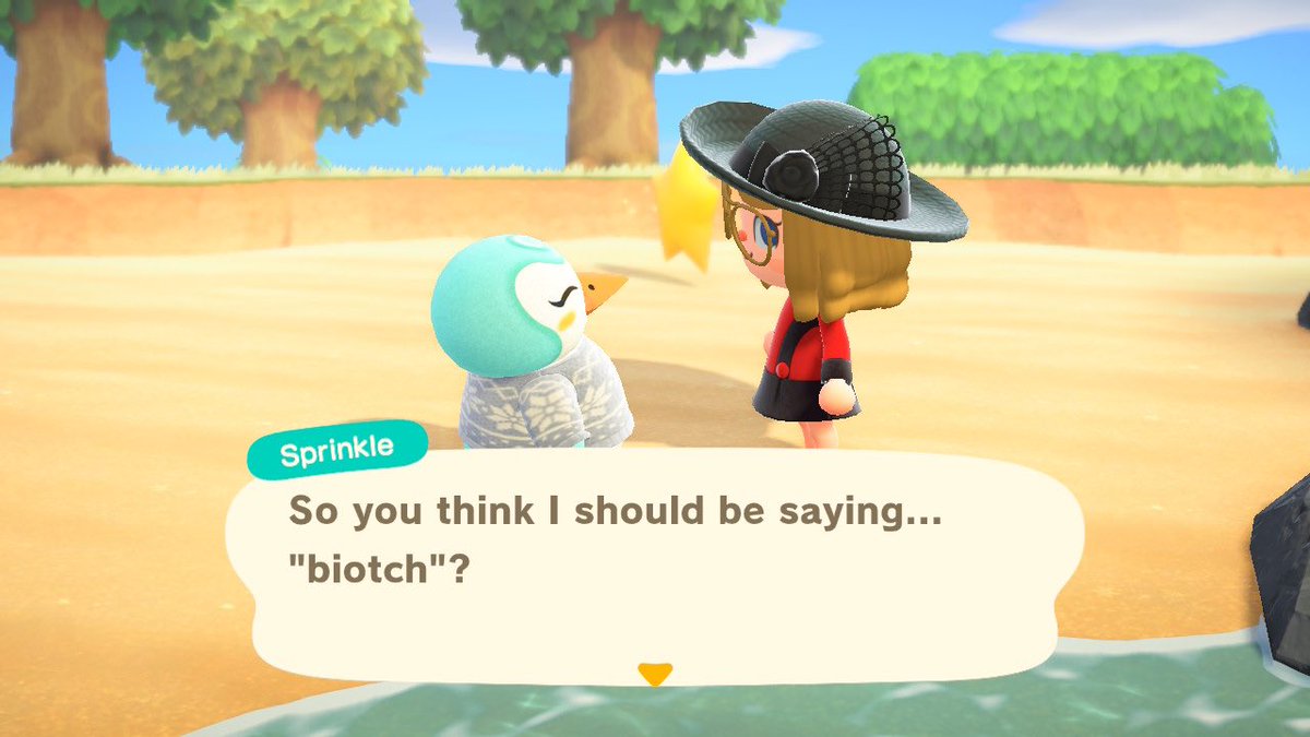 When Sprinkle asks you for a new catchphrase... #AnimalCrossingNewHorizons #SupportSmallStreamers
