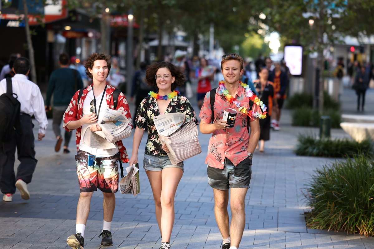 uwanews's tweet photo. Did you pick up a #PROSH this morning?! Our amazing students bringing big energy and awesome costumes all in the name of charity! 📰😆👏 #UWA @PROSHUWA https://t.co/a1XfOJeEVX