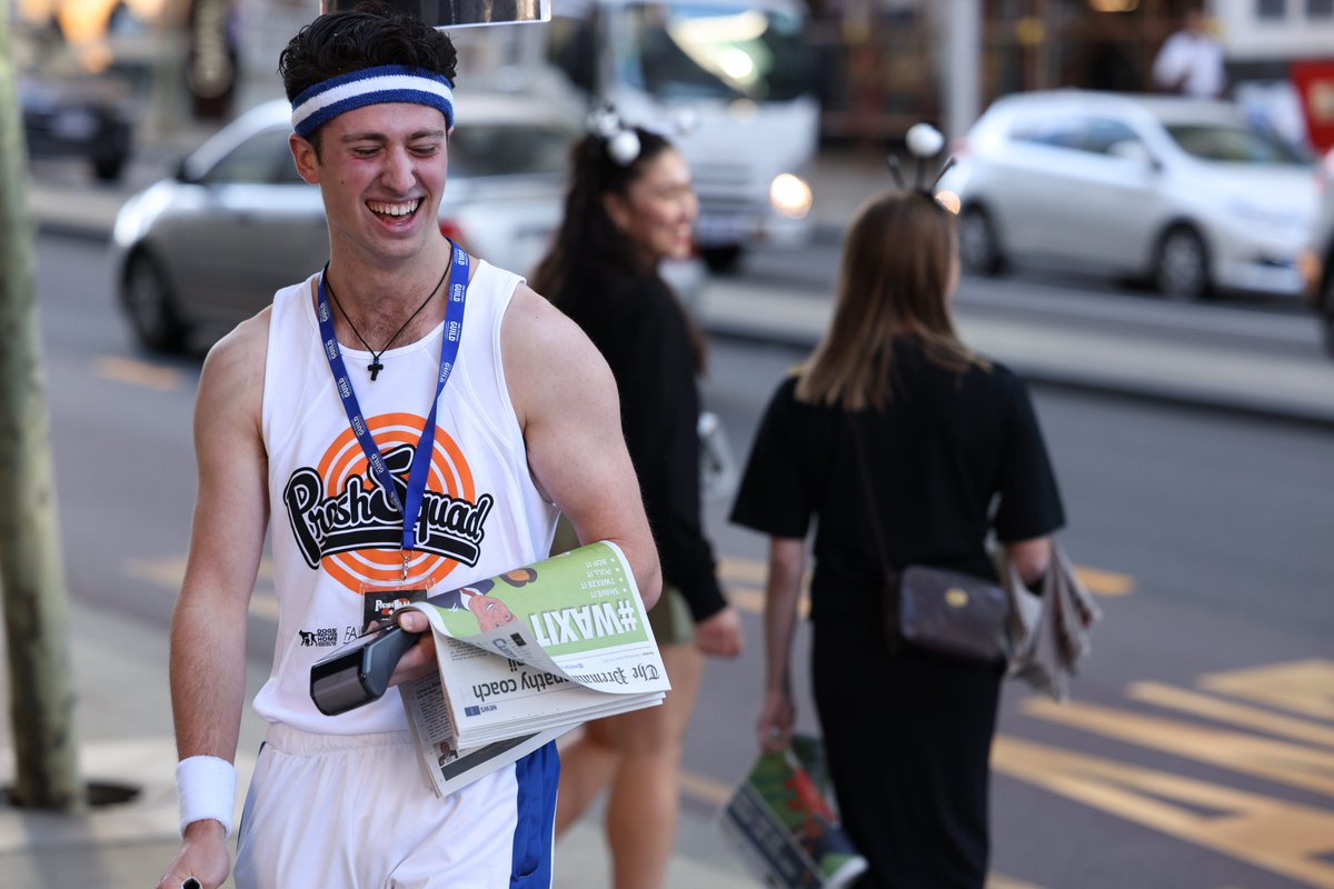 uwanews's tweet photo. Did you pick up a #PROSH this morning?! Our amazing students bringing big energy and awesome costumes all in the name of charity! 📰😆👏 #UWA @PROSHUWA https://t.co/a1XfOJeEVX