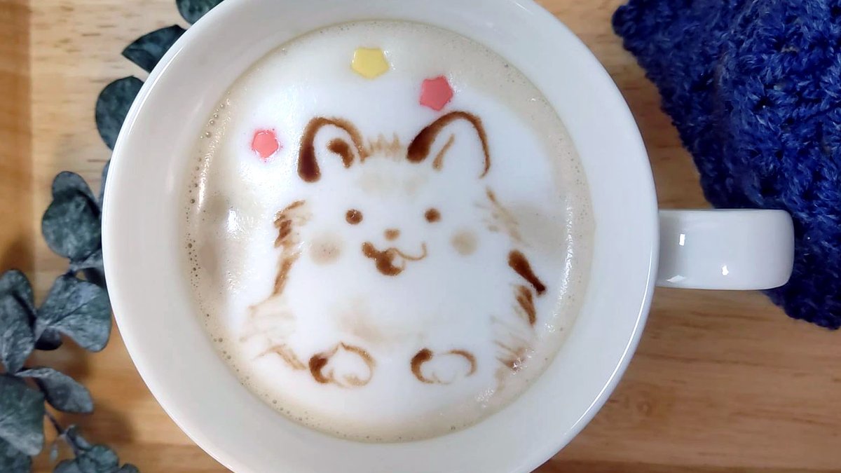 Yuzumomo ラテアートでフワフワのポメラニアンを 描いてみました メイキング動画公開中 T Co 9mk5xwx8bg ラテアート ポメラニアン Latteart Pomeranian 犬 Dog
