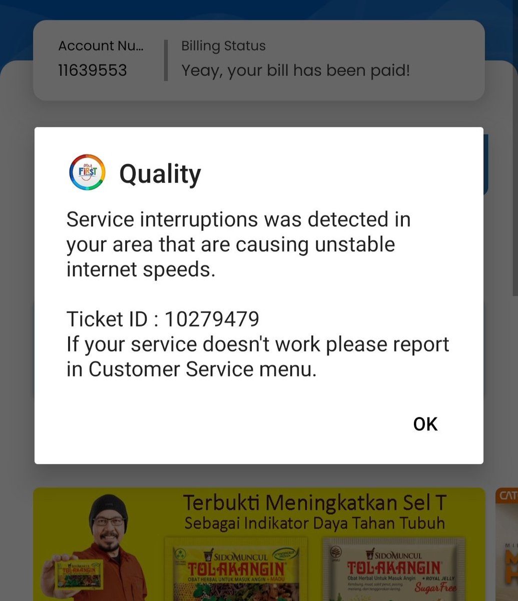 dadygesit's tweet photo. @FirstMediaCares kenapa kok internetnya bermasalah terus ya? https://t.co/v9ncJ6rcjz