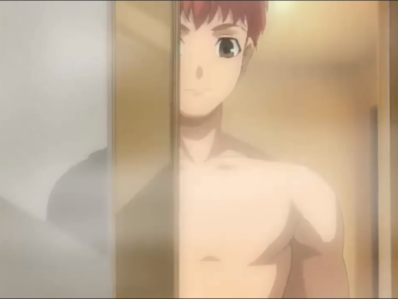 Fate 風呂場でギルガメッシュの裸を見てしまう士郎