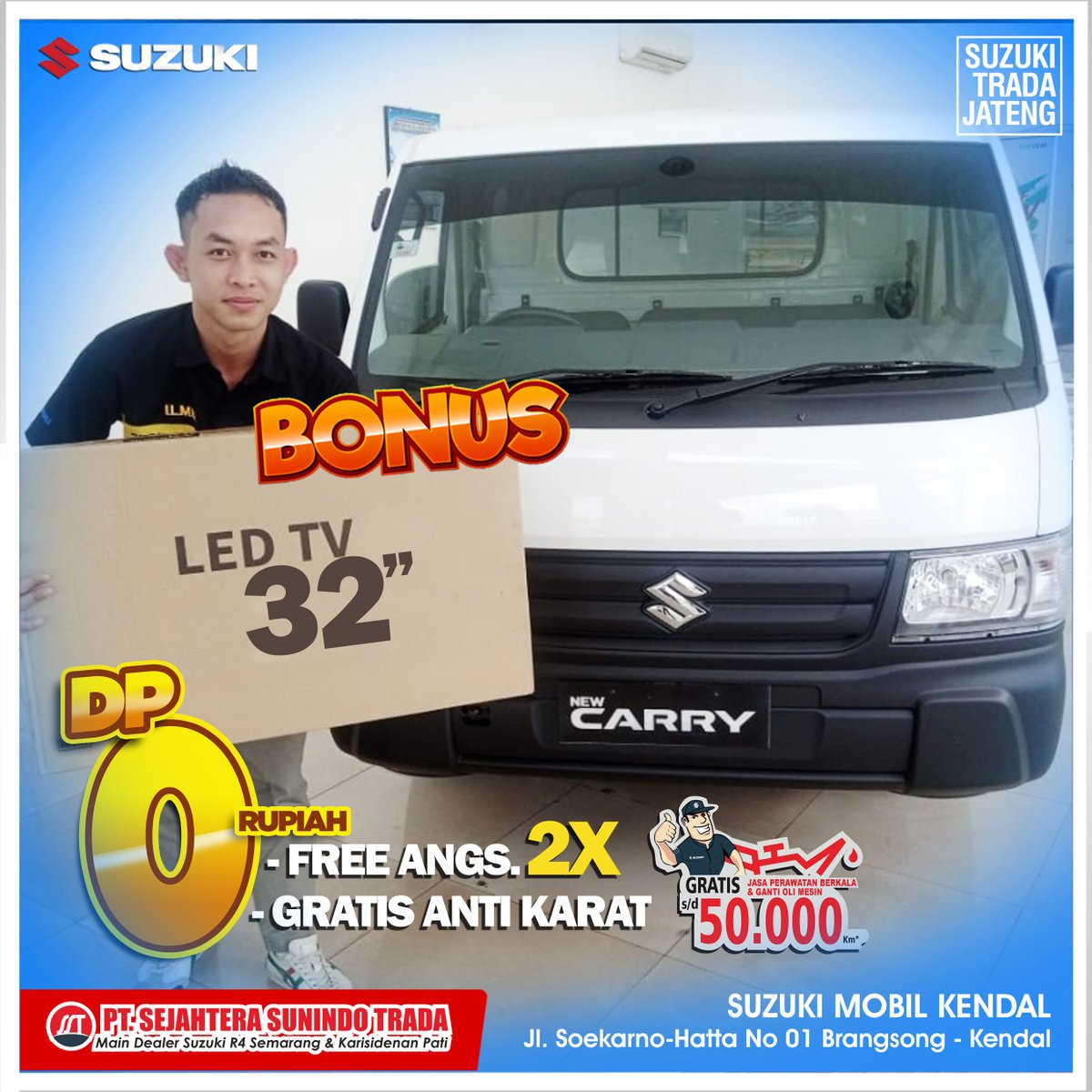 InfoSuzukiSmg's tweet photo. Udah Banyak Keuntungan masih Ditambah Bonus LED TV32 Inch.
Bisa Dp 0 Rupiah
Bisa Dapat Potongan Angsuran sampai 2X
Bisa Gratis Anti karat
Bisa Juga Pasti Dapat Servis Gratis

Mumpung Ada Program terbaik nih.
Yuk Diborong New Carry Pick Upnya https://t.co/4QI4gvkrA6