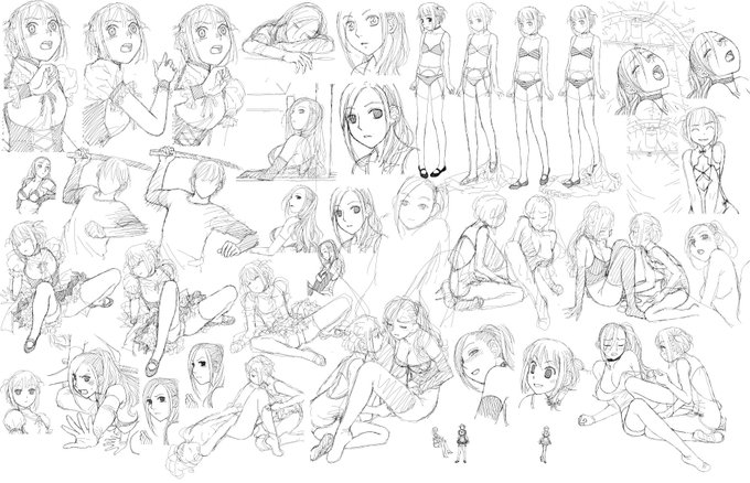 こんな昼間ですが🌞おはようございます…もう朝食は済ませていますが、こんな時間から活動開始しております🤤

実は寝る前におやすみtweetするつもりが寝落ちましたぁ……で
連載中のボツラフ保管ファイルと、その頃の見開き単位で作業してた連載の下描き台詞フキダシ擬音無しバージョン…19↓ 