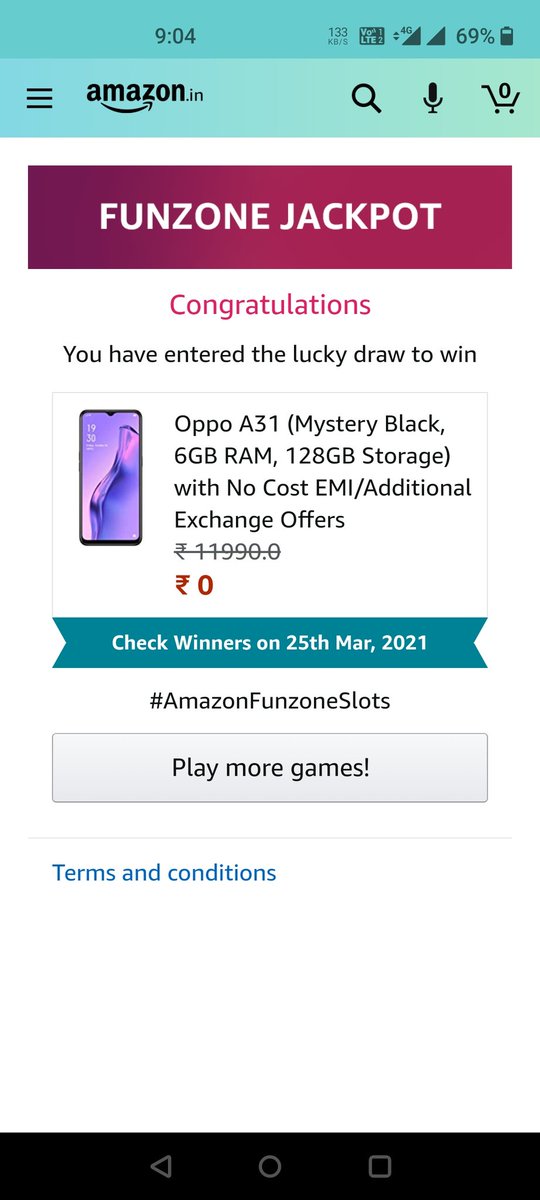polawalaparimal's tweet image. #AmazonQuiz #AmazonQuizAnswer #QuizTime #AmazonFunzoneSlots #Oppoa31