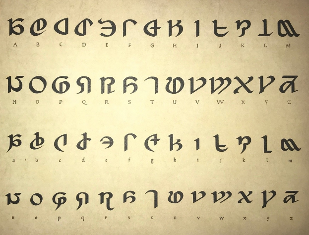 FFXIVXD's tweet photo. The current Eorzean alphabet was created during the Fourth Astral Era. It was taught only to the rich by the church, thus a powerful weapon against the poor and illiterate in order to control them. https://t.co/HlXdpZktOj