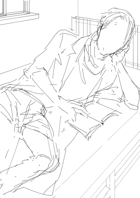 やる気のない大人のラフ。

#絵描きさんと繋がりたい 
#イラスト 
