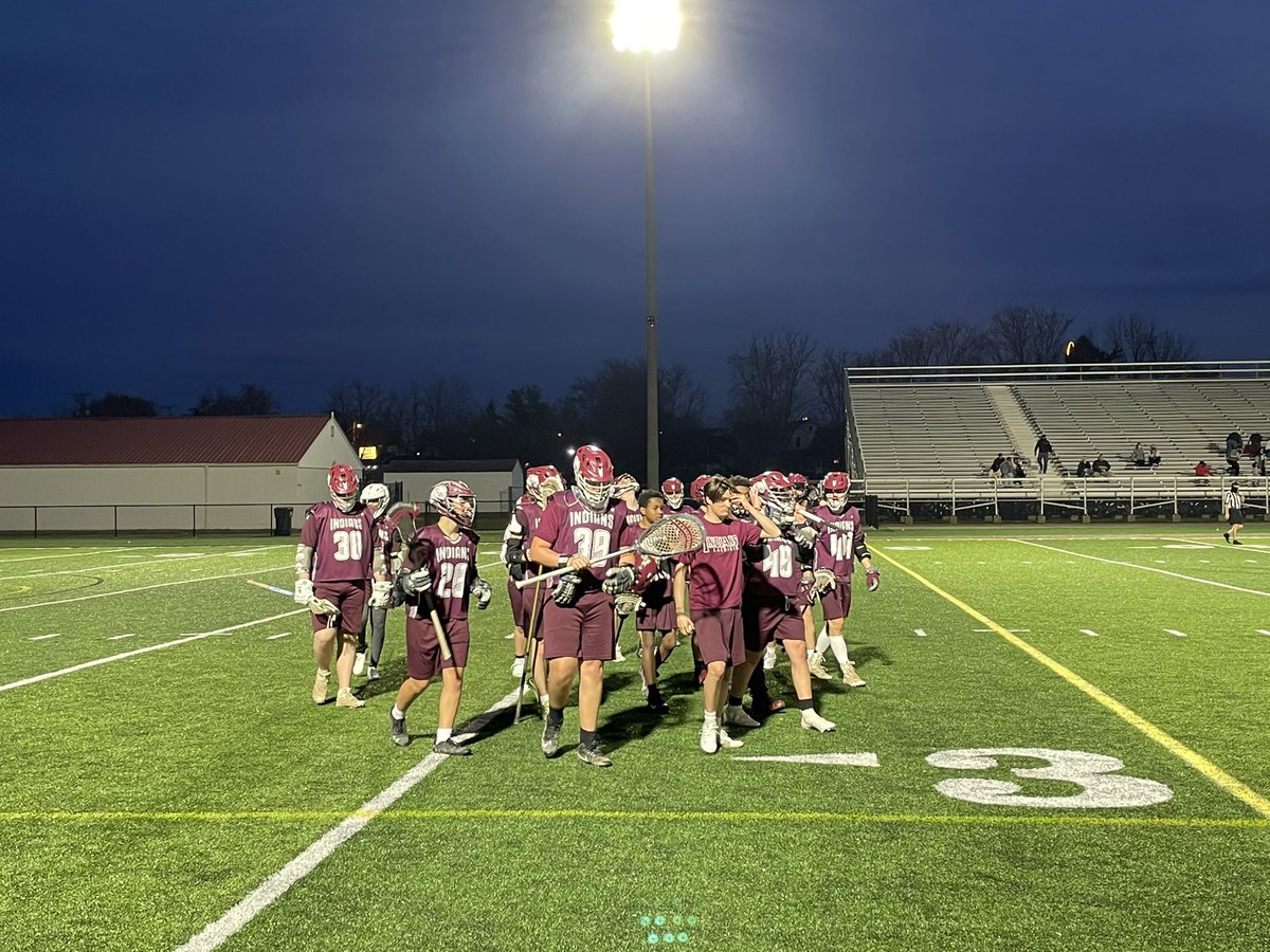 IndiansLax's tweet photo. Not the outcome we hoped for, but our team grew up tonight. We lost 10-5 but got better as the game went on and won the 4th quarter 3-0. 
#MakingHistory #BetterEveryPlay #BetterEveryDay 🥍🥍🥍 https://t.co/l7LeI44JNp