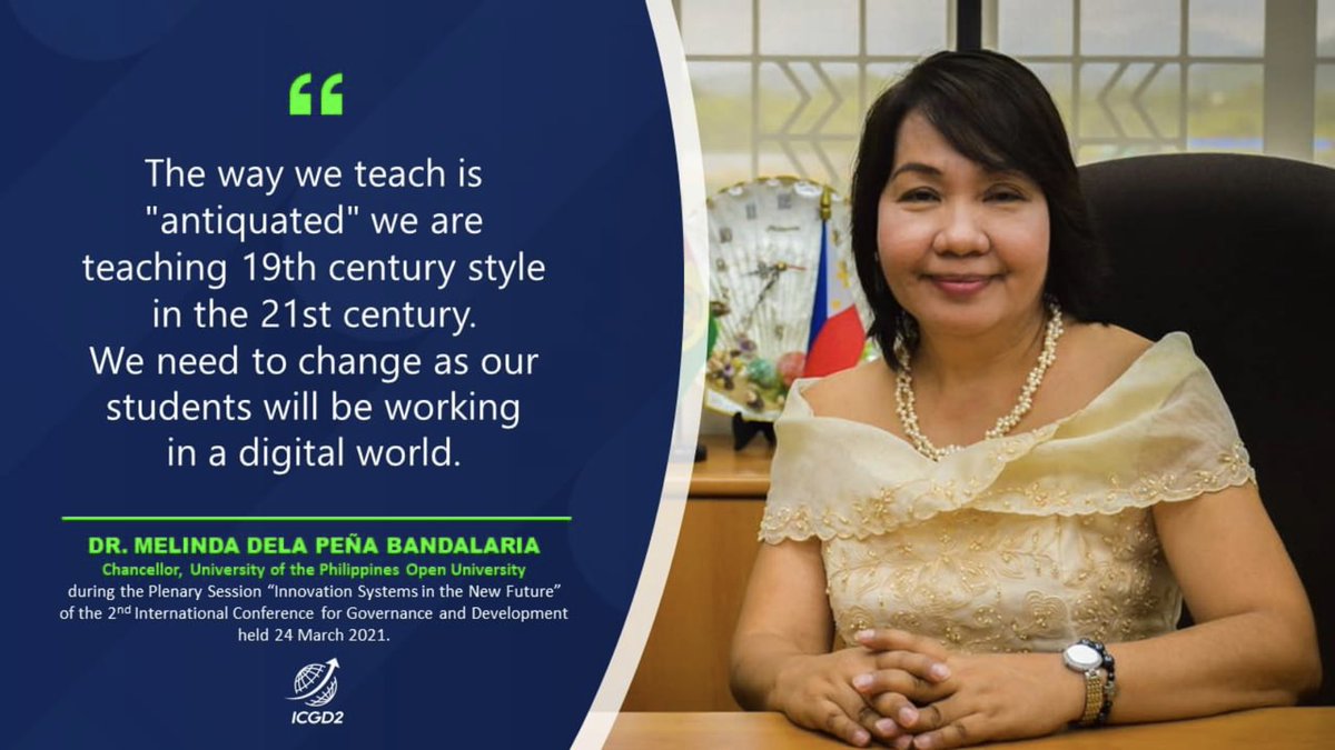 uplbcpaf's tweet image. Dr. Melinda Dela Peña Bandalaria at the 2nd ICGD Plenary Session 2: Innovation Systems in the New Future

#ICGD2
#CPAf
#UPLB
#NewFuture
#Governance
#Communities
#PostPandemic
#InnovatingGovernance
