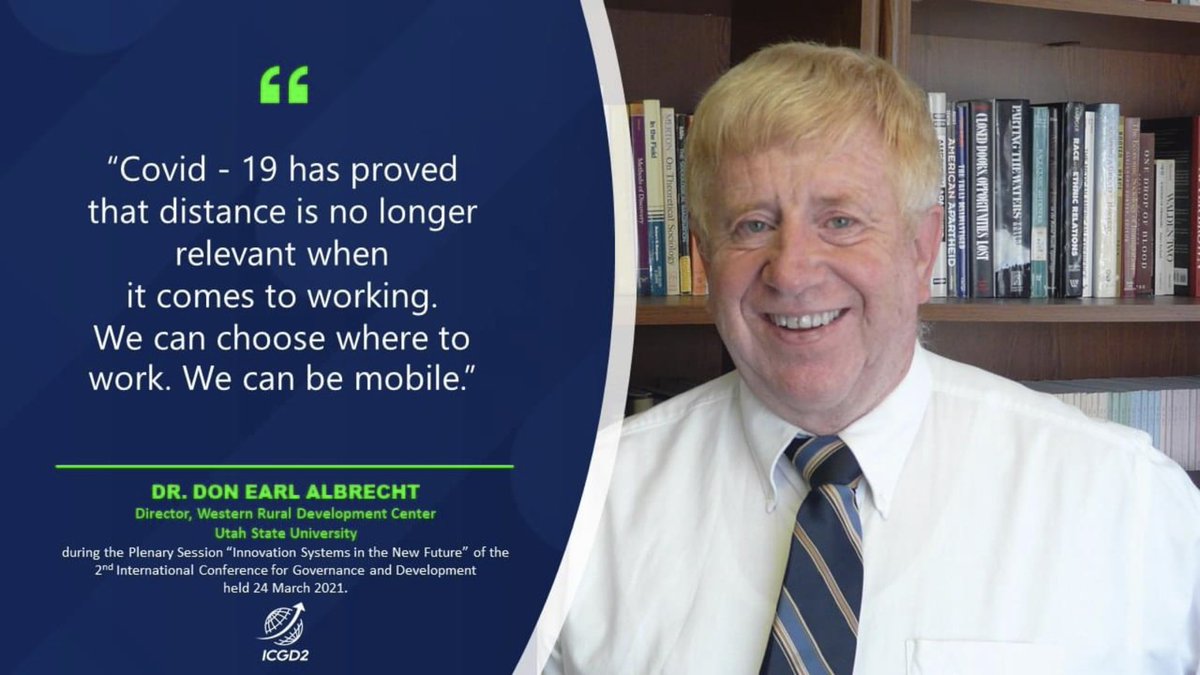 uplbcpaf's tweet image. Dr. Don Earl Albrecht at the 2nd ICGD Plenary Session 2: Innovation Systems in the New Future

#ICGD2
#CPAf
#UPLB
#NewFuture
#Governance
#Communities
#PostPandemic
#InnovatingGovernance