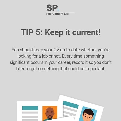 SP_Recruit's tweet photo. TIP 5... 
#sprtips #cvtips #cv #resumetips #resume #jobsearch #application #recruitment #cvhelp #cvwriting #cvbuilder #cvadvice #cvformat #cvdesign #jobs #jobseeker https://t.co/VELHVwjpgq