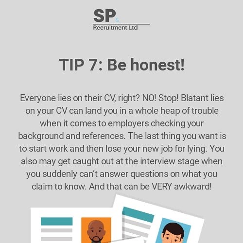 SP_Recruit's tweet photo. TIP 7... 
#sprtips #cvtips #cv #resumetips #resume #jobsearch #application #recruitment #cvhelp #cvwriting #cvbuilder #cvadvice #cvformat #cvdesign #jobs #jobseeker https://t.co/Mb7f2VcMgJ