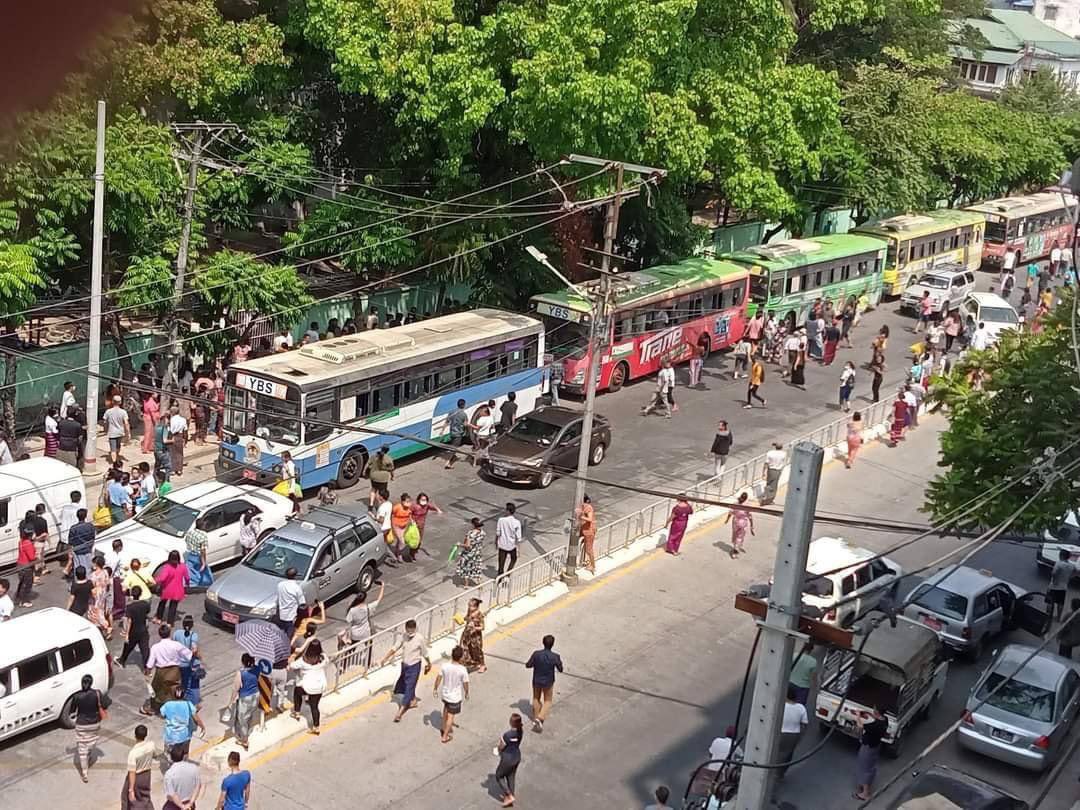 maybebeghoul's tweet photo. Junta is scared of the nationwide silence strike. So, as to create crowds on streets, they released all of over 300 abducted students. One of our early success of SILENCE STRIKE. The students are released now. 
SILENCE REVOLUTION 
#WhatsHappeningInMyanmar
#Mar24SilenceStrike https://t.co/LGgKUghSiT