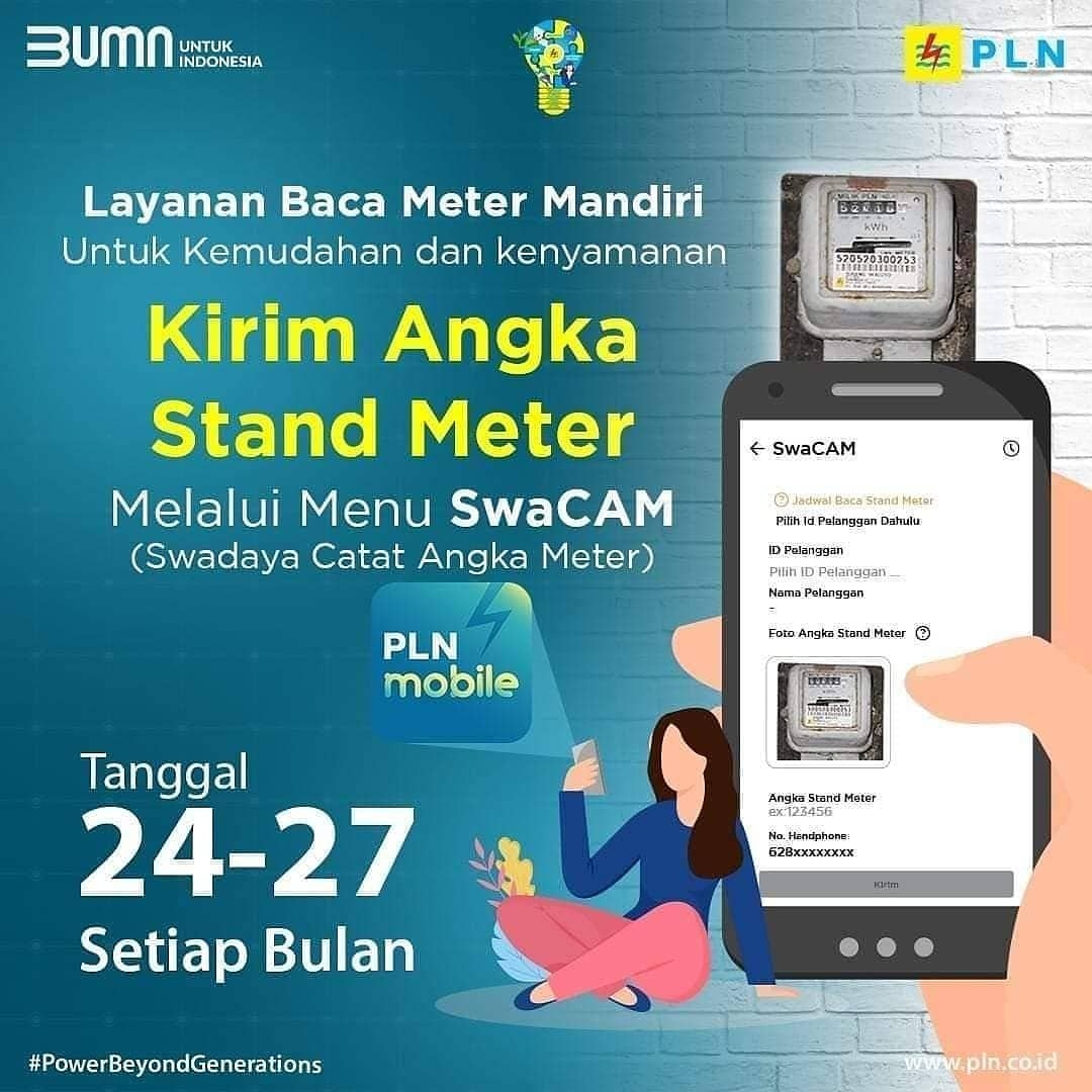 _pln_id's tweet photo. Hai Electrizen
Mau ngingetin kalau hari ini, tanggal 24-27 Maret 2021, kalian sudah bisa melakukan Baca Meter Mandiri melalui aplikasi New PLN Mobile yang bernama layanan SWACAM. Pastinya #SemuaMakinMudah kaan?
#NewPLNMobile
#SemuaMakinMudah
#PowerBeyondGenerations
#SWACAM https://t.co/Iggn63Zuic