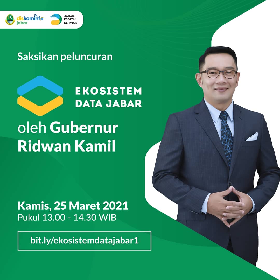 Wargi, Pemdaprov Jabar akan meluncurkan platform Ekosistem Data Jabar (EDJ) pada tanggal 25 Maret mendatang lhoo~
.
Di hari yang sama wargi juga dapat mengikuti acara TechUpdate Vol.29 dengan tema “Seni Mengubah Data Menjadi Informasi yang Bermakna” 🤩