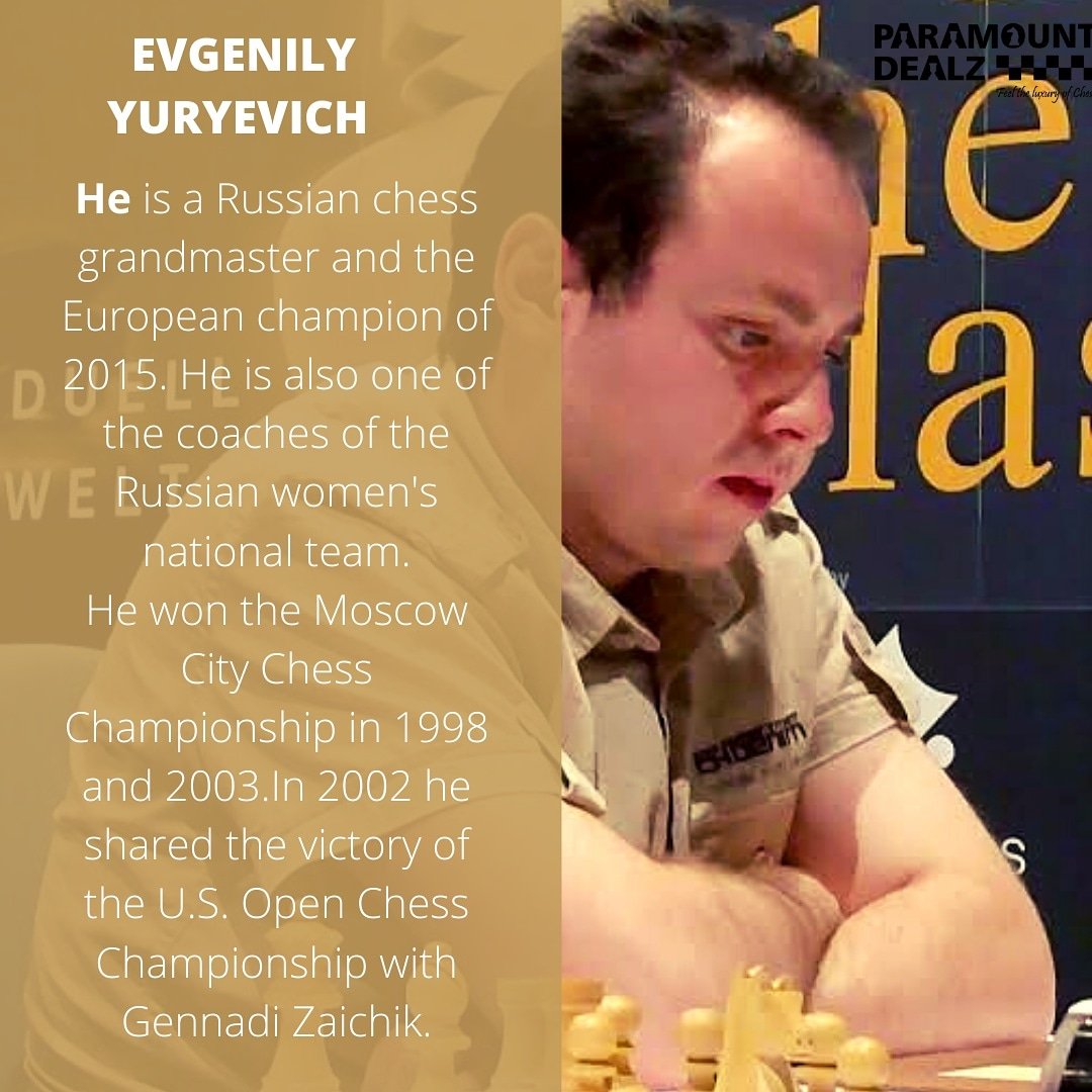 DealzParamount's tweet photo. Russian Grandmaster EVGENILY YURYEVICH 👑👑
.
.
.
#chessplayer #chessguru #chesscoach #chessgrandmaster #chessmaster #chesschampion #chessfide #chessworldchampion #russianplayer https://t.co/L0zfRkZupe