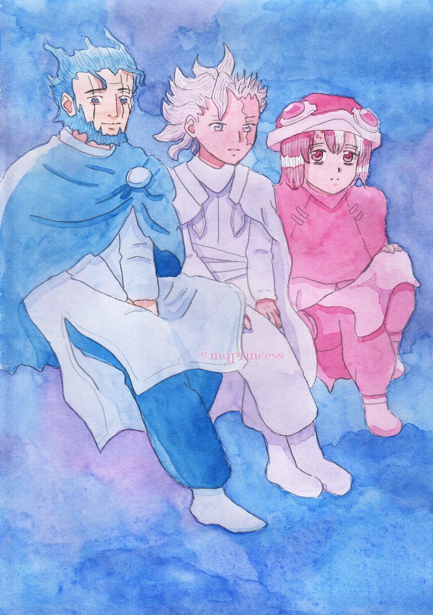 inqhamlet's tweet photo. #メイドインアビス #madeinabyss #watercolor #Veko #Belafu #Wazukyan #ヴエロエルコ #ワズキャン #ベラフ https://t.co/RKpBaksaRy