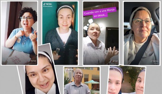 catreligio's tweet image. “El meu contingut es fa viral perquè trenca #tabús" ➡️ El grup de consagrades que triomfa a #TikTok creu que la xarxa social permet traslladar el llenguatge #teològic al llenguatge pràctic: dlvr.it/Rw6N8S