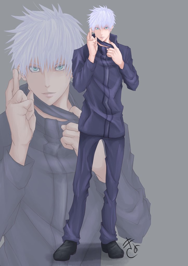 五条悟 そういえば初描き五条先生も 目で満足して身体力尽きました そろそろ呪術廻戦 きよのイラスト