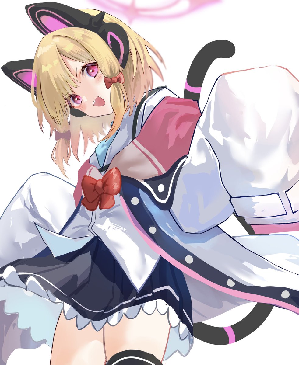 momoi (blue archive) 1girl solo headphones animal ear headphones animal ears cat ear headphones blonde hair  illustration images