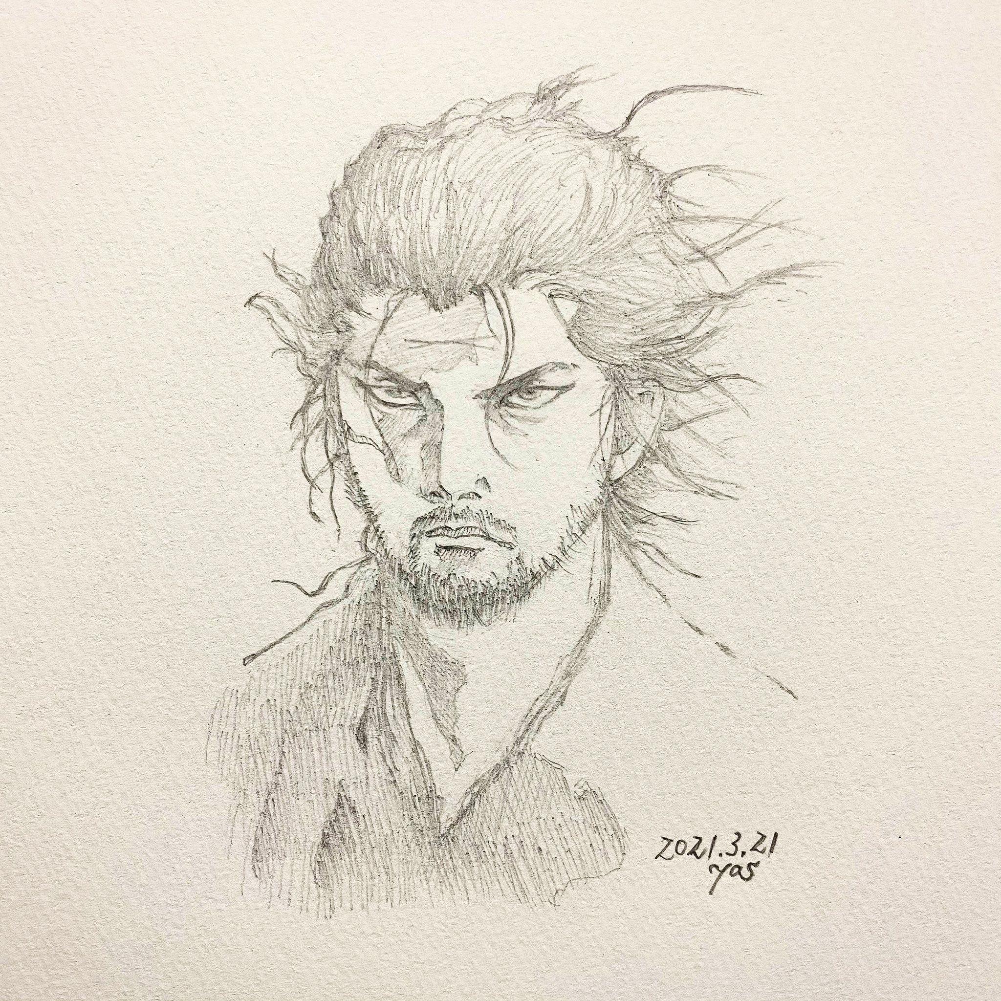 らぴっく Rapic Sur Twitter バガボンドの宮本武蔵 元が筆で描いているので 鉛筆でどこまで表現できるかチャレンジでした バガボンド 井上雄彦 T Co Ea45tituqu Twitter