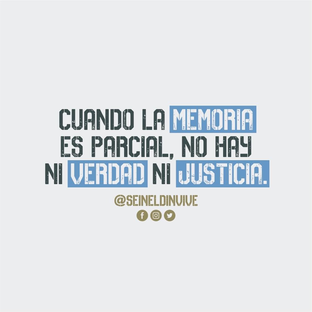 Cuando la memoria es parcial, no hay ni verdad ni justicia.

#seineldinvive #LosCarapintadasTenianRazon #NoAlNuevoOrdenMundial #MalvinasVolveremos #DYPOM