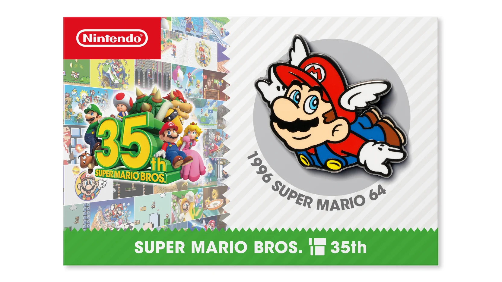 マリオ35周年ピンバッジ スーパーマリオブラザーズ35周年 on X: 