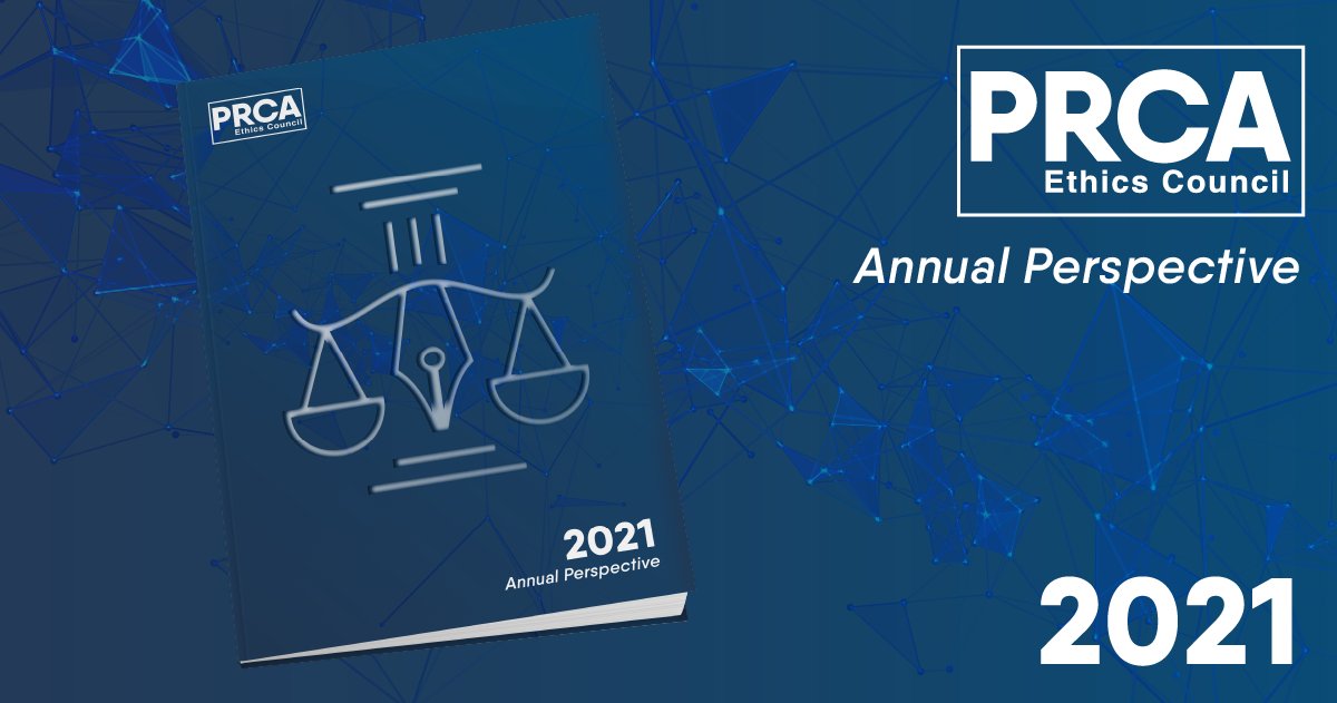 Our Ethics Council has published its inaugural Annual Perspective. #PRCAethics

Global PR leaders share their most pressing ethical concerns. ⤵️

❌Misinformation
🌏West vs. East divide
🌊Purpose washing
👉And more..

Reaction from <a href="/TBoneGallagher/">David Gallagher 🇺🇸 🇬🇧 🇺🇦</a>: ow.ly/e7nQ50E6pmk