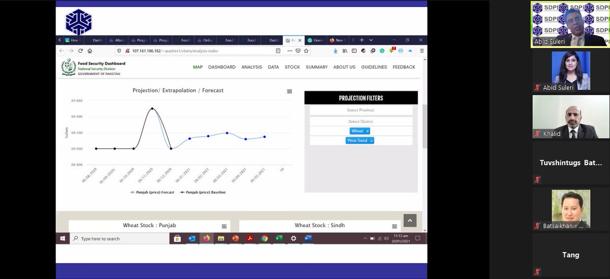 SDPIPakistan's tweet image. Panellists at CTTN Virtual Dialogue on "Thinking Through Crisis – The Role of Think Tanks" applaud the efforts of SDPI for contributing towards #COVIDー19 especially #foodsecurity dashboard. Dr @Abidsuleri presented details of the dashboard. 
#ThinkTanksMatter