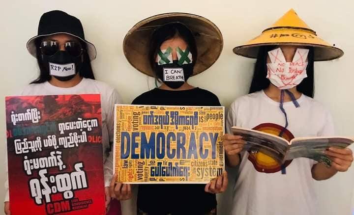 SuuMrat's tweet photo. Silence Strike of Gen Z youths from Lanmadaw.
SILENCE REVOLUTION 
#WhatsHappeningInMyanmar
#Mar24SilenceStrike https://t.co/CGAuhh8GKL