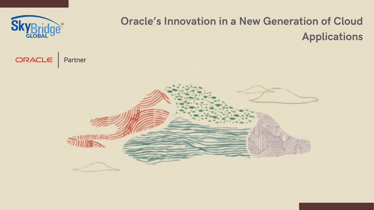 SkybridgeGlobal's tweet photo. A new generation of modern enterprise applications is key to helping build a resilient organization ― one that can respond and adapt to sudden shocks faster and more easily. Learn about how Oracle’s innovations can help: https://t.co/IoePBAoENx
#cloudapplications #oraclepartner https://t.co/goK4odvY3m