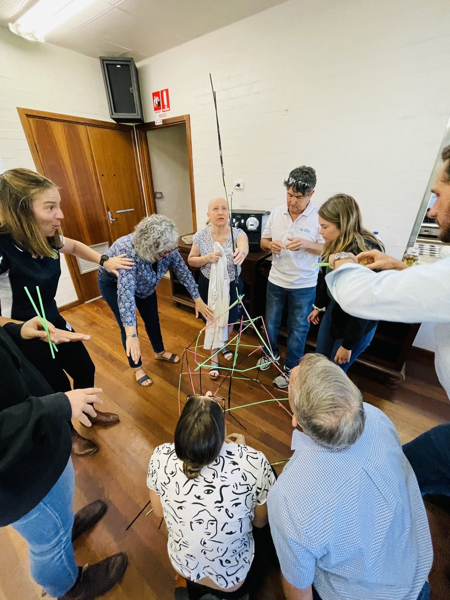 GGA_WA's tweet photo. Meanwhile at the @MureskInstitute, who knew straws &amp; sticky tape could be so engaging. This weeks GGA cohort of Diploma of Project Management participants had a blast simulating ‘unplanned’ project group dynamics in a speed construction challenge at the start of day 1. https://t.co/ZSqx6FHJjD