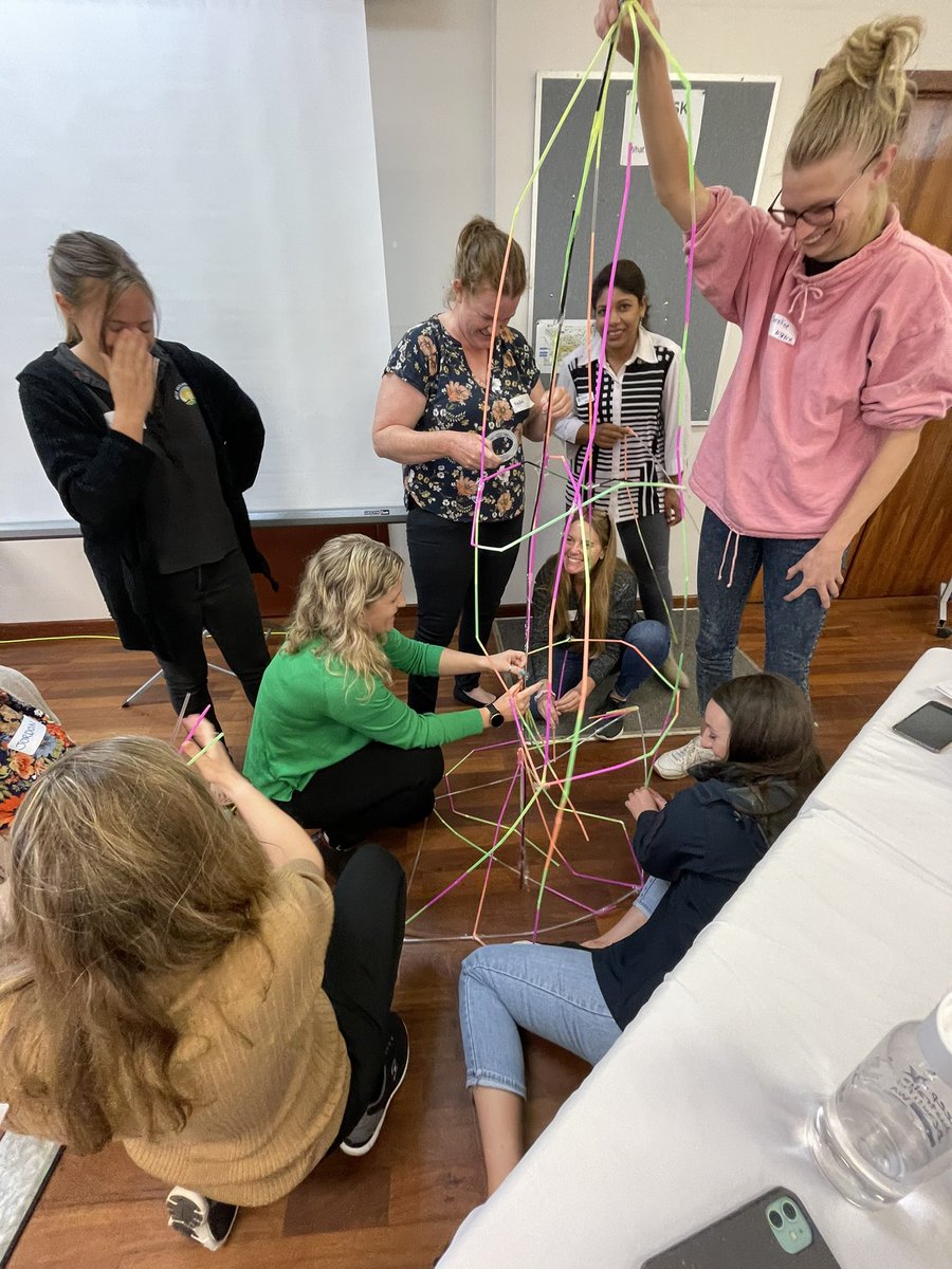 GGA_WA's tweet photo. Meanwhile at the @MureskInstitute, who knew straws &amp; sticky tape could be so engaging. This weeks GGA cohort of Diploma of Project Management participants had a blast simulating ‘unplanned’ project group dynamics in a speed construction challenge at the start of day 1. https://t.co/ZSqx6FHJjD