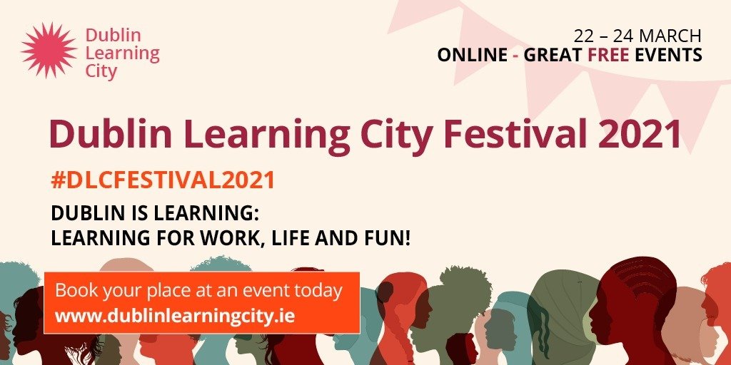 Welcome to our 3rd day of Dublin Learning City Festival! We have lots of great events for you today including cooking classes, art workshops, book clubs, IT talks, College information and more!
dublinlearningcity.ie/festival/wedne…
#DLCFestival2021 #Festival #DublinIsLearning #LearningForWork
