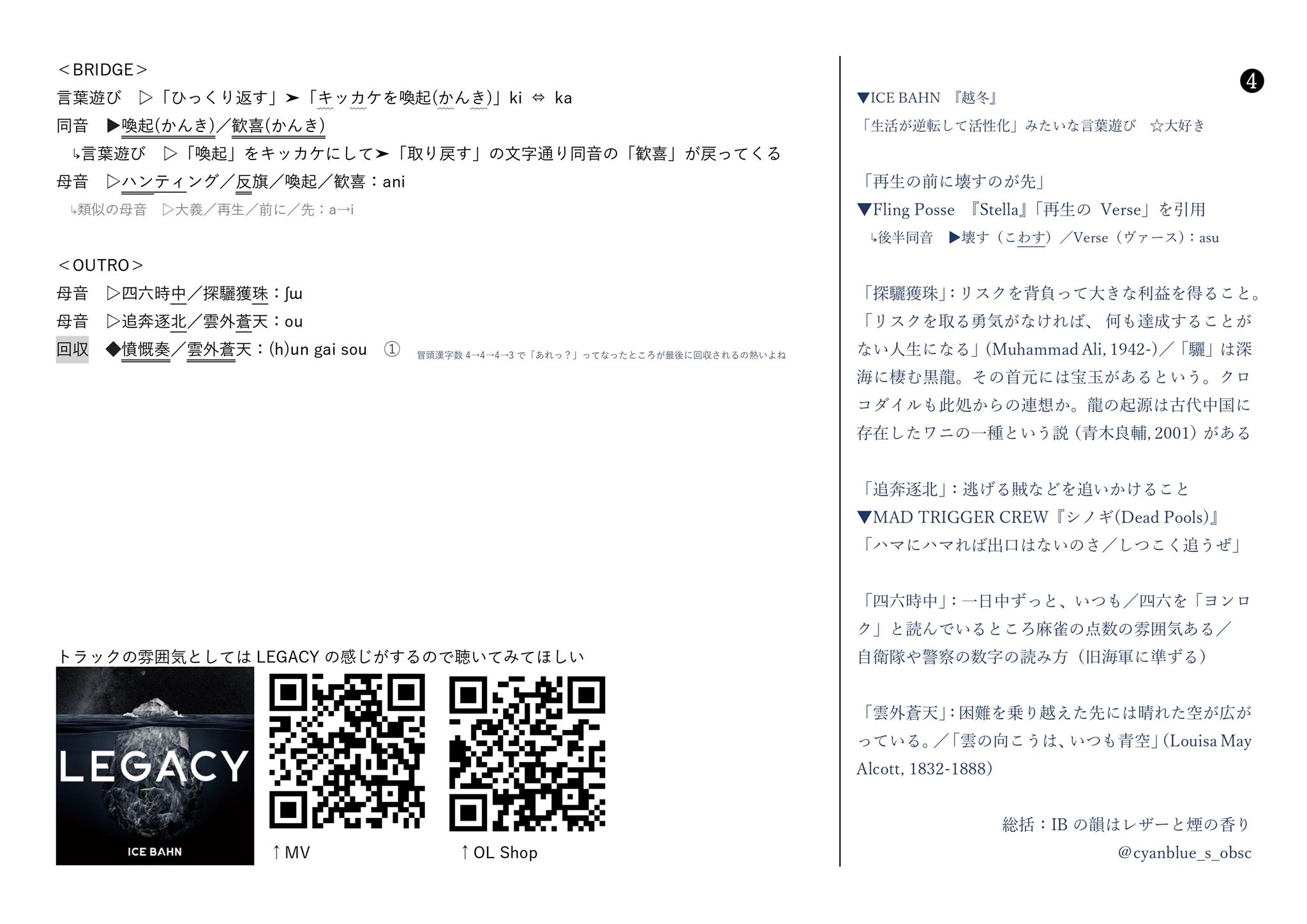 Uzivatel ᴄʏᴀɴʙʟᴜᴇ Na Twitteru Hunting Charmに興奮して書き出したものです 全然正解じゃないかもしれんとこがいくつかあるしまとまってないけど ワ これが押韻 ってコト の気持ちをシェアハピしたくて 歌詞カードと見比べて下さいあわよくばハマに一