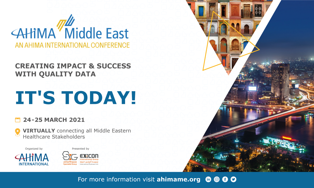 AHIMAInt's tweet photo. AHIMA Middle East #ahimame starts today. You still have time to register: https://t.co/ji9wR6hEjC.
We look forward to seeing you all there.
#HealthInformationProfessionals #MedicalCoders #Nurses #Doctors #EveryoneWelcome https://t.co/Rvkevpplt0