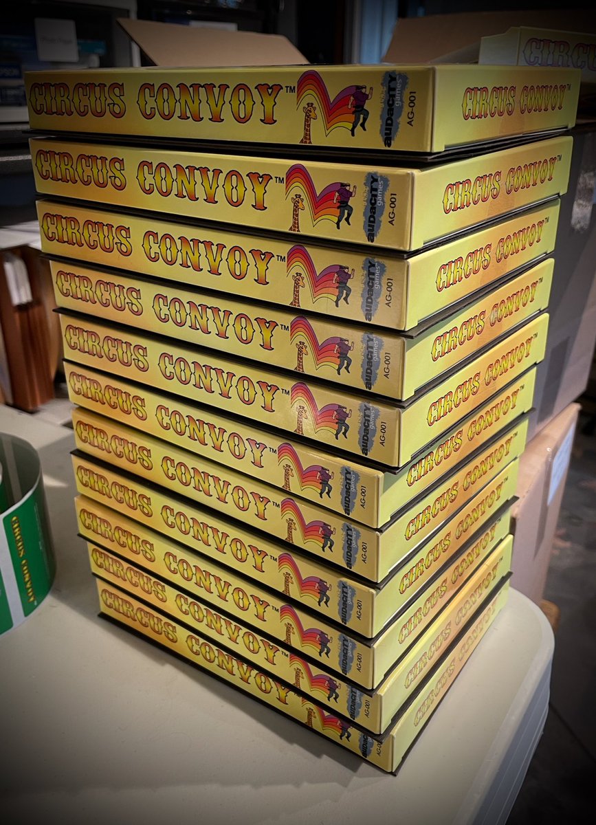 Audacity Games shipped our first copies of 2600 CIRCUS CONVOY today!

#circusconvoy #audacitygames