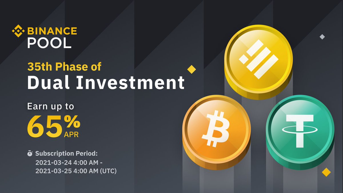#Binance Pool Launches 35th Phase of Dual Investment Products 

➡️ binance.com/en/support/ann…