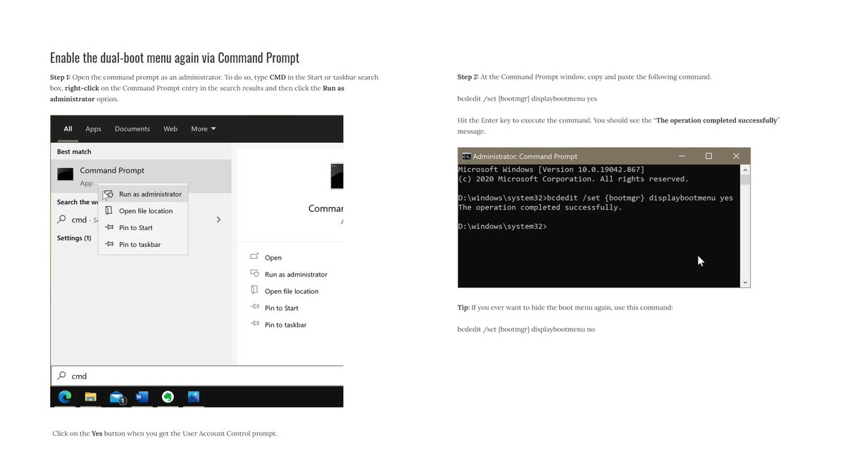 CAStenman's tweet image. 3 Ways To Restore The Dual Boot Menu In Windows 10  bit.ly/398NOHN   #Windows10 #HowTo #BootMenu