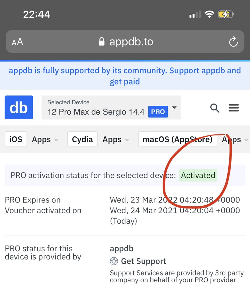 pablo_Orizaba's tweet photo. Gracias por la Licencia de @appdb_official y al Sorteo realizado por @ProfeJuAntonio Ahora tengo 365 dias de Juegos, redes sociales y mas apps modificadas sin necesidad de tener Jailbreak en mi dispositivo con ios 14.4 🥰...
El @ProfeJuAntonio si Cumple
Gracias a Ambos
#AppDPRO https://t.co/RIX4LdJYZZ