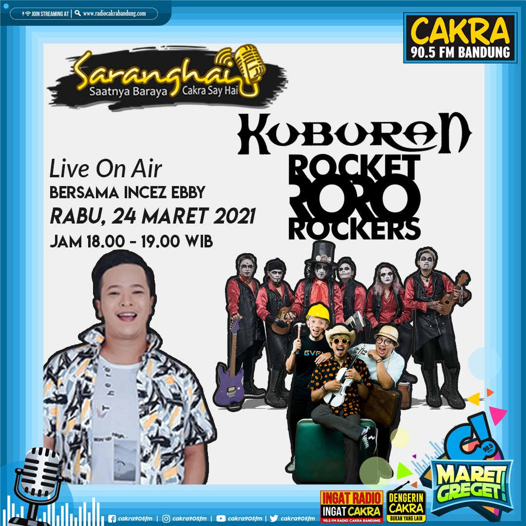 rocket_rockers's tweet photo. Gow @bandKUBURAN kita acak acak studio nya @CAKRA905FM 🔥
#2ocket2ockers
#RRxKuburan
#LaguKRNY https://t.co/mmZbkDElz2