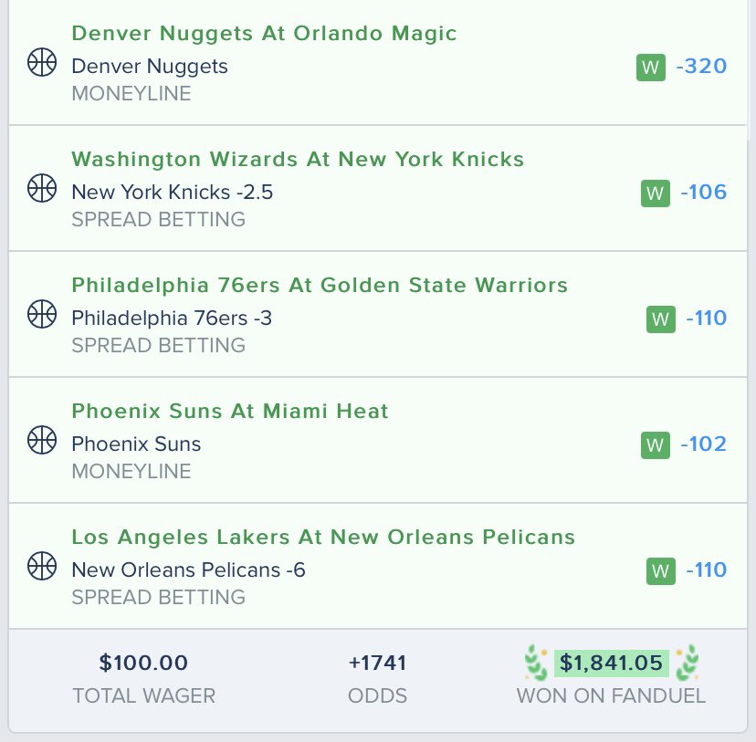 Harus_bets's tweet photo. Big hit, Sixers made me sweat for a little but they pulled thru big 💪🏽 #ToTheMoney 🚀💰 #GamblingTwitter https://t.co/THVvRZhZtL