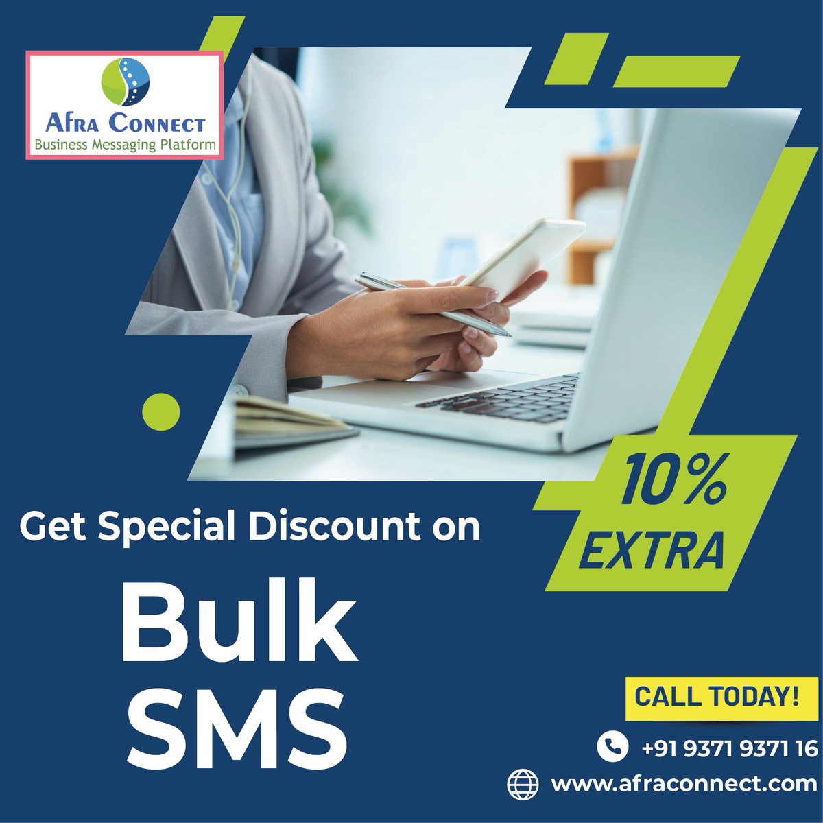 AfraConnect's tweet photo. Get Special Discount On Bulk SMS............10 % Extra.

If you’d like to know more visit
https://t.co/a1V5FgAiyK or https://t.co/fa7OTv7GNx
Contact : +91-9371937116 / +91-8341413093

#Bulksms #Textsms #Bulktext #TextMarketing #marketing #DigitalMarketing #Text #SMS #web #connect https://t.co/QwJ2zs8LhI