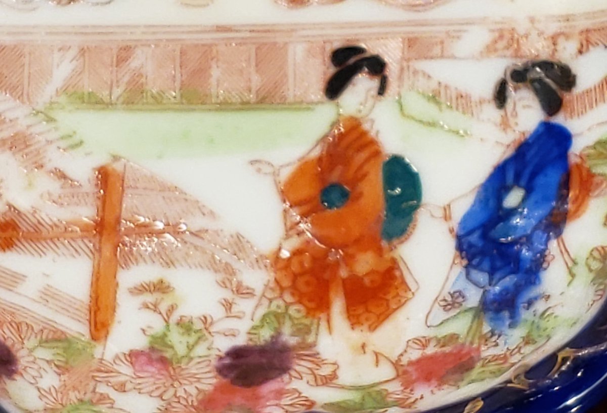 atticesoterica's tweet photo. Vintage Decorative Art China Bowl With Ruffled Edges Featuring A Japanese Geisha Scene Which Is Hand Painted Candy Nut Trinket Dish https://t.co/70liE8kZZF #Collectibles #Etsy #Antiques #Vintage #AtticEsoterica #Curios #BestOffer #NutDish https://t.co/aISctRCNAp